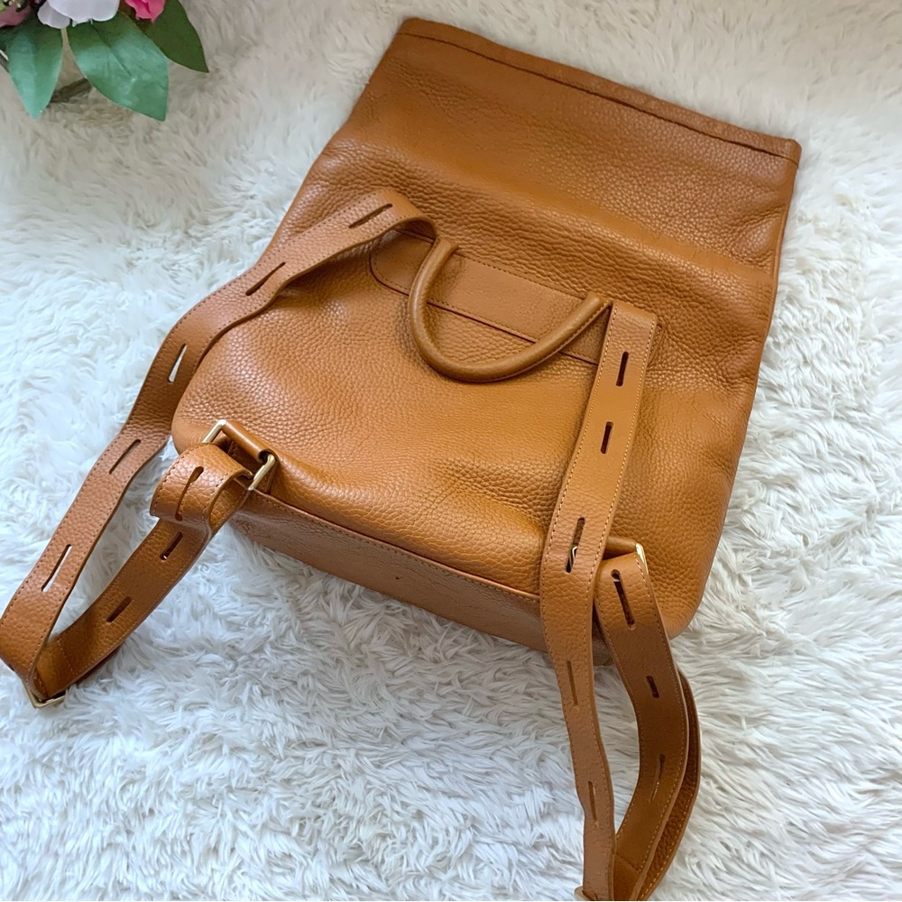 NEW GiGi New York Abbey Pebbled Leather Backpack Bag in Rare Camel Tan NWOT - Picture 4 of 16